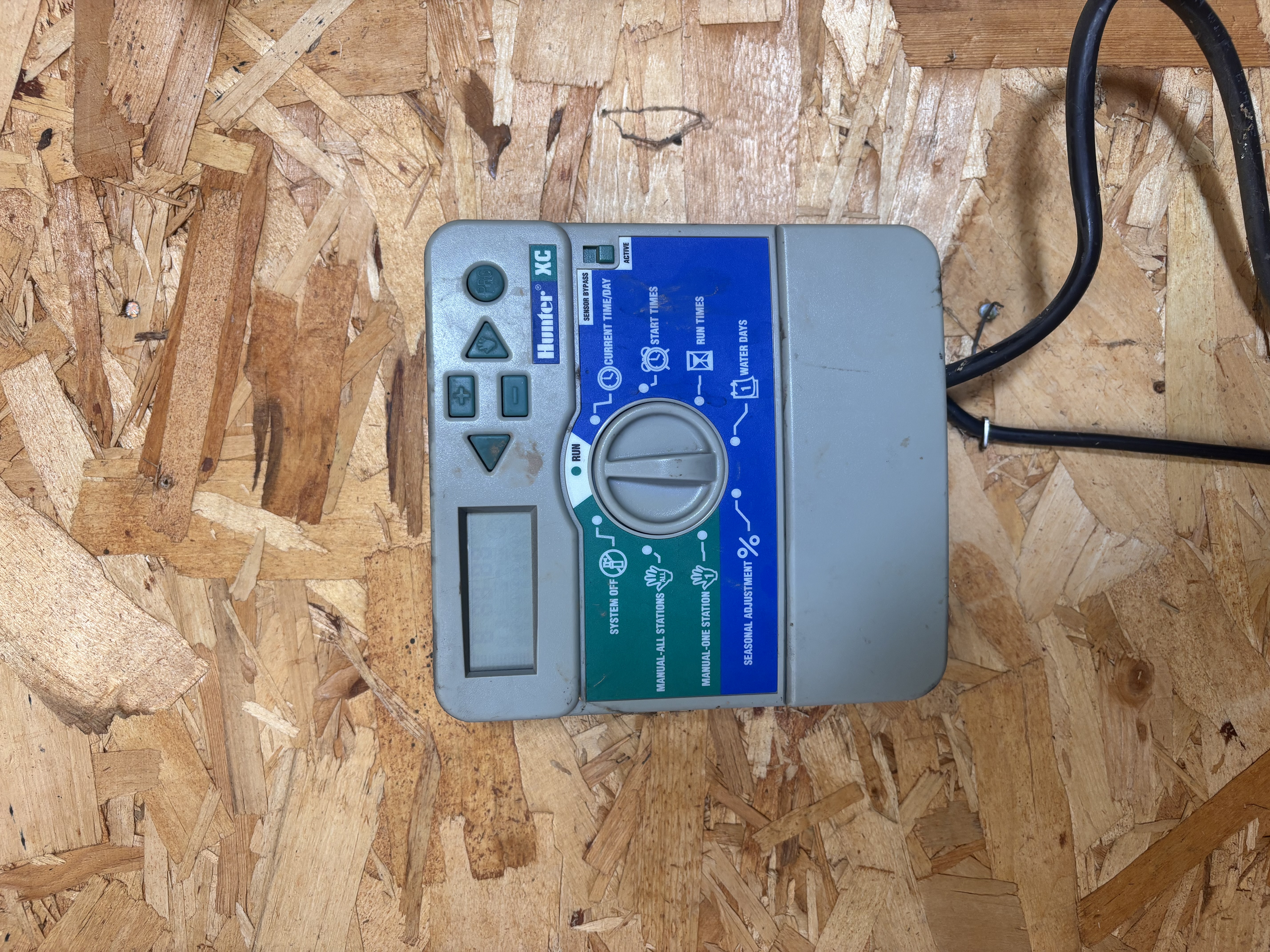 Old broken sprinkler controller in Meridian, Idaho