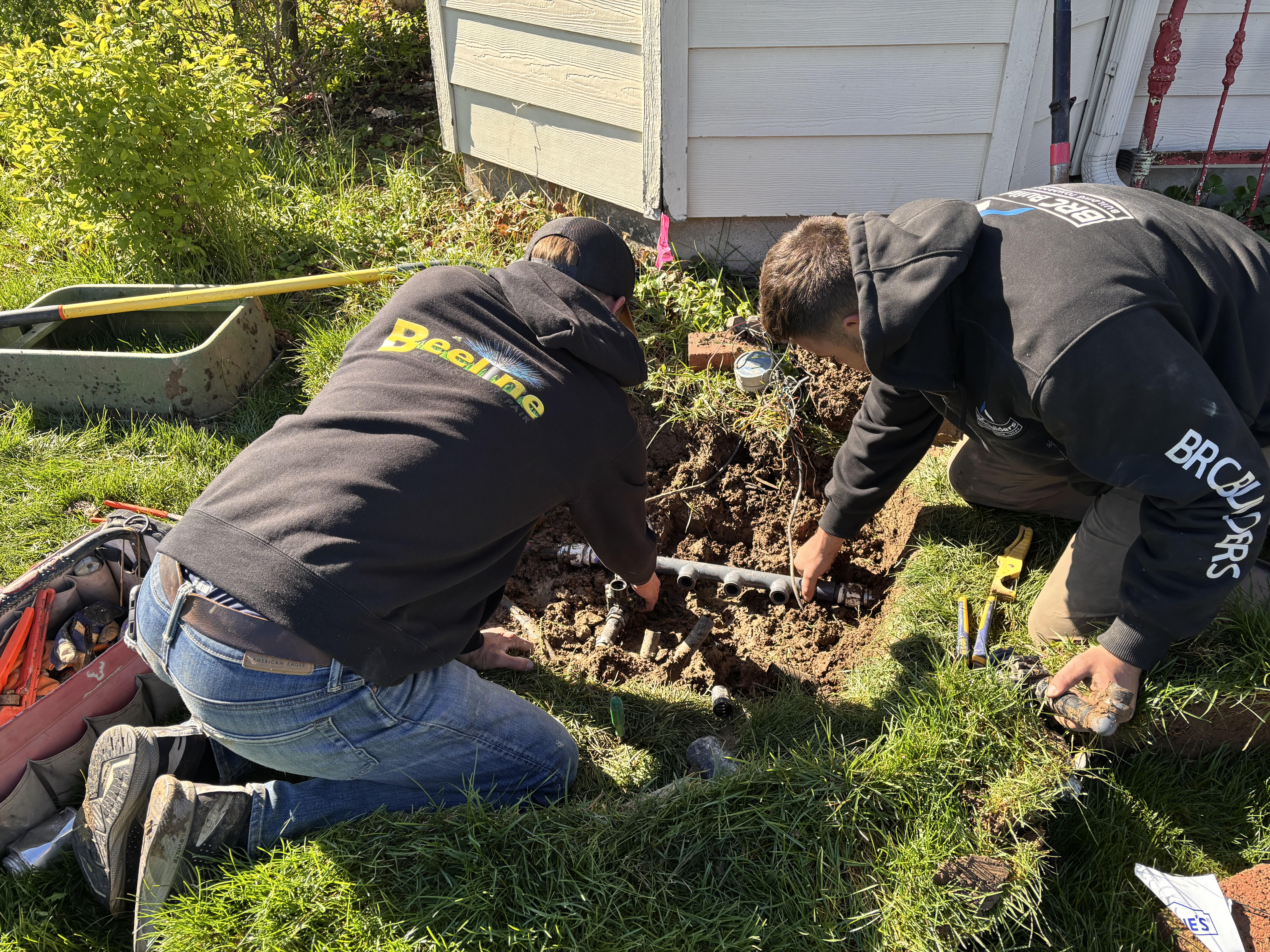 Replacing old manifold and sprinkler valve box Kuna Idaho